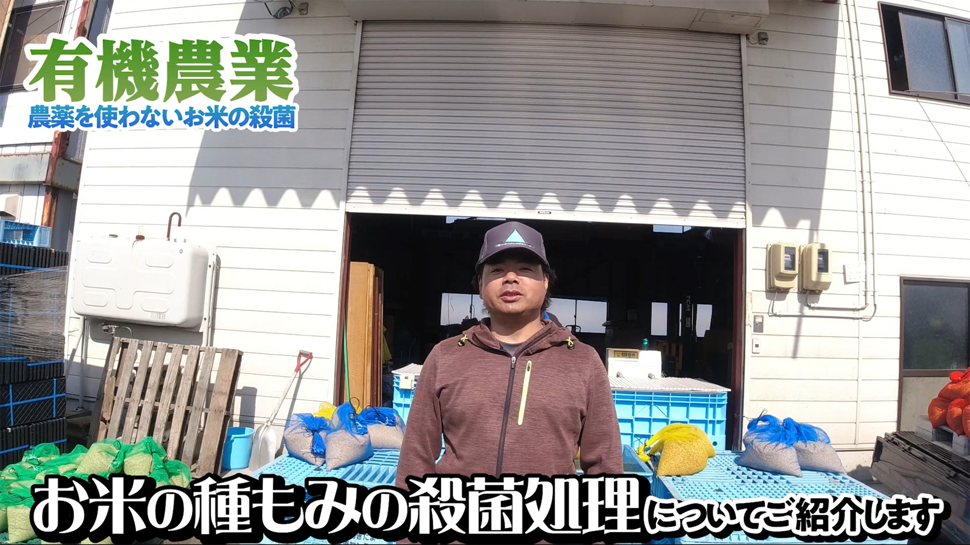 有機農業の農薬を使わないお米の殺菌処理を紹介します。